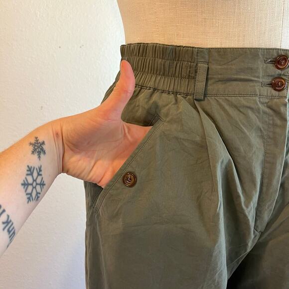 Patrizia S By Mondi Germany Green High Waisted Zipper Cropped Trousers Size 18/L - Picture 2 of 16